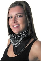 PARTYPRO - Zwarte bandana voor volwassenen - Accessoires > Haar accessoire