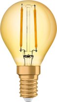 Osram Vintage 1906 LED Classique E14 P 2.5W 824 Filament Doré | Extra Blanc Chaud - Remplace 22W
