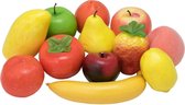 Europalms nep plastic kunst namaak plastic Fruit - Kunstfruit decoratie - 12 stuks Nepfruit gemixt met appel