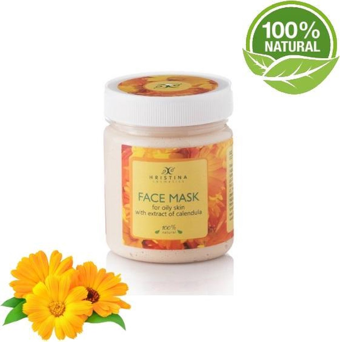 Kleimasker Calendula 100% Natural - Met Jojoba Olie & Elastine - 200ml