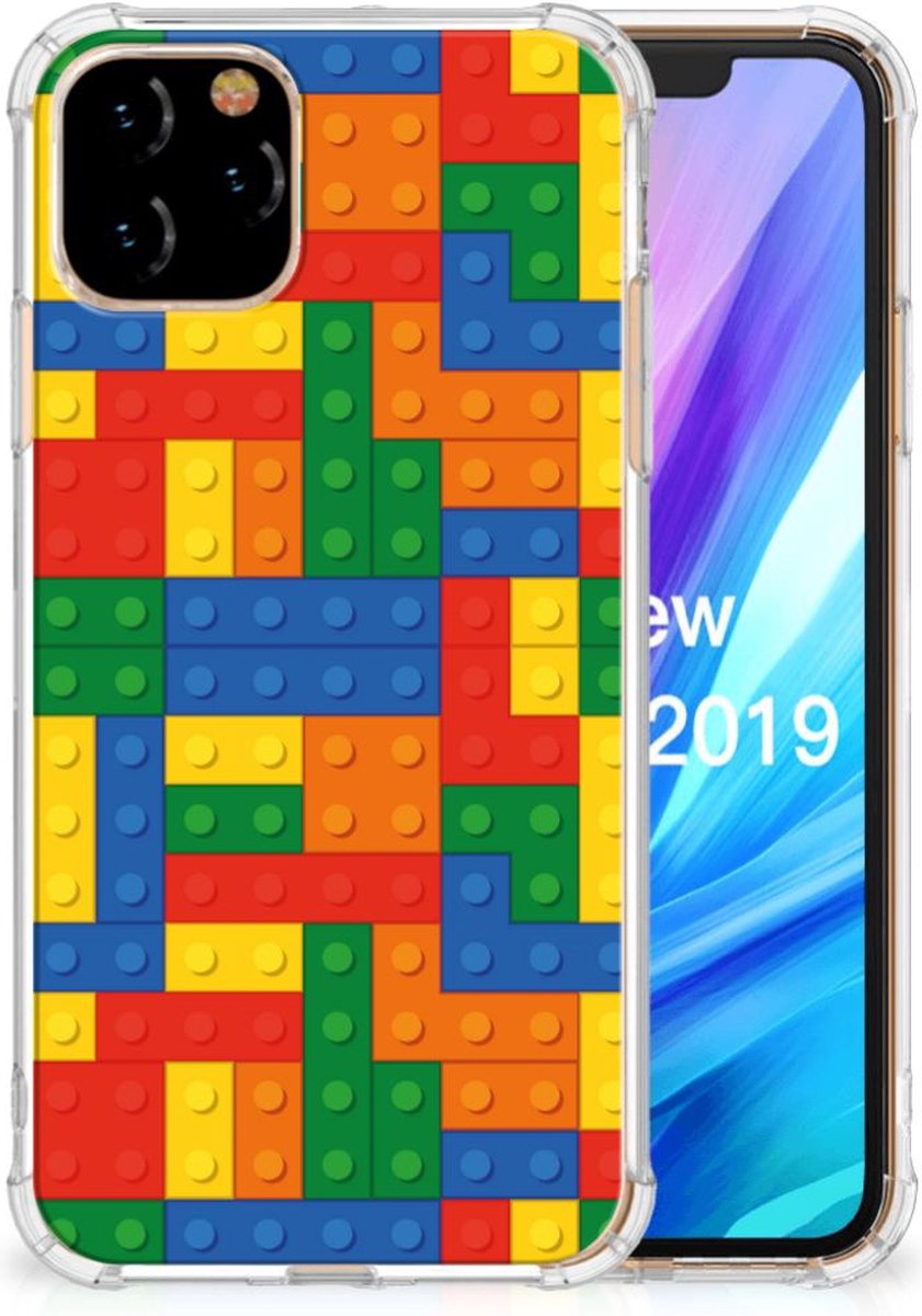 Apple iPhone 11 Pro Doorzichtige Silicone Hoesje Blokken