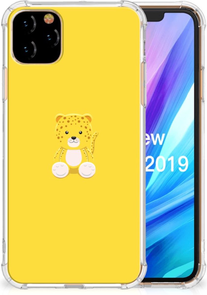 Apple iPhone 11 Pro Max Stevig Bumper Hoesje Baby Leopard