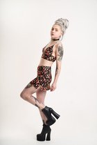 Ivy Berlin Korte rok -M- On Fire Skort Zwart/Rood