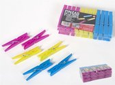 Gerimport Wasknijpers 9,5 X 2 Cm Roze/geel/blauw 24-delig