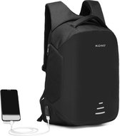 Kono Rugzak - Laptoptas inclusief USB Oplaadstation - 20 L Rugtas voor Mannen/Vrouwen - Waterdichte en Anti Diefstal Backpack - Tas voor School/Werk/Reizen - Zwart (E1946 BK)
