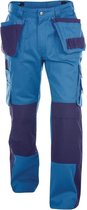 Dassy Seattle Tweekleurige holsterzakkenbroek met kniezakken 200428 (300 g/m2) - binnenbeenlengte Standaard (81-86 cm) - Korenblauw/Marineblauw - 50