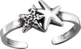 Zilveren teenring met zeesterren | Starfishes Toe Ring | Sterling 925 Silver (Echt zilver)