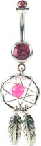 Dromenvanger Roze Navelpiercing