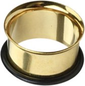 22 mm Single flared tunnel gold plated ©LMPiercings