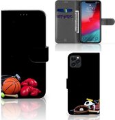 Geschikt voor iPhone 11 Pro Max Wallet Case met Pasjes Sports