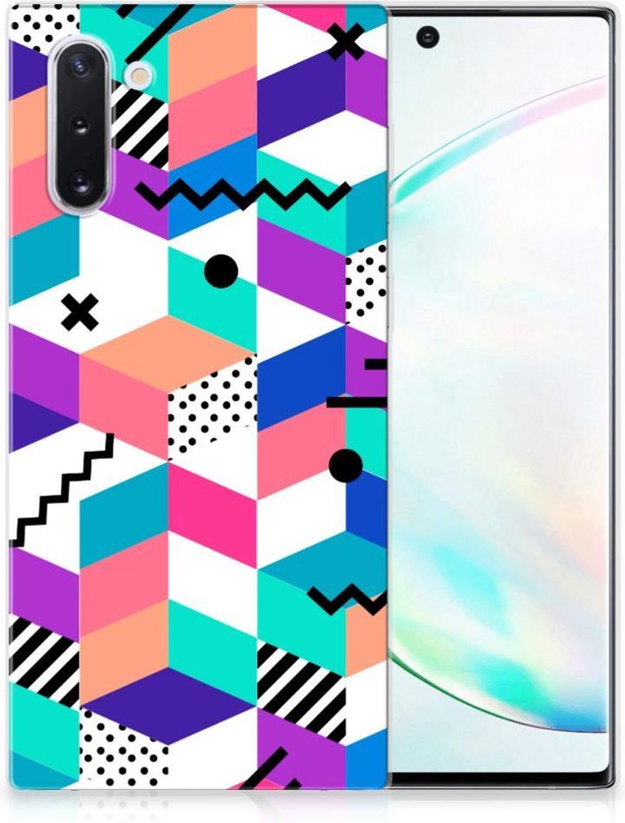 Samsung Galaxy Note 10 TPU Hoesje Blokken Kleurrijk