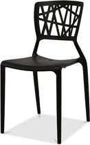 Stapelbare kunststof stoel - Webb | Zwart