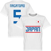 Japan Nagatomo 5 Team T-Shirt - Wit - XS