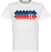 Engeland 2018 Pattern T-Shirt - Wit - M