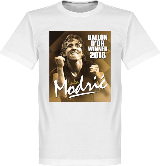 Modric Ballon d'Or Winner T-Shirt - Wit - 140