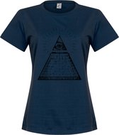 All Seeing Eye Dames T-Shirt - Navy - XL