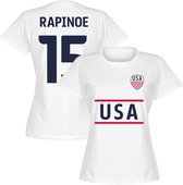 Verenigde Staten Team Dames Rapinoe 15 T-shirt - Wit - M
