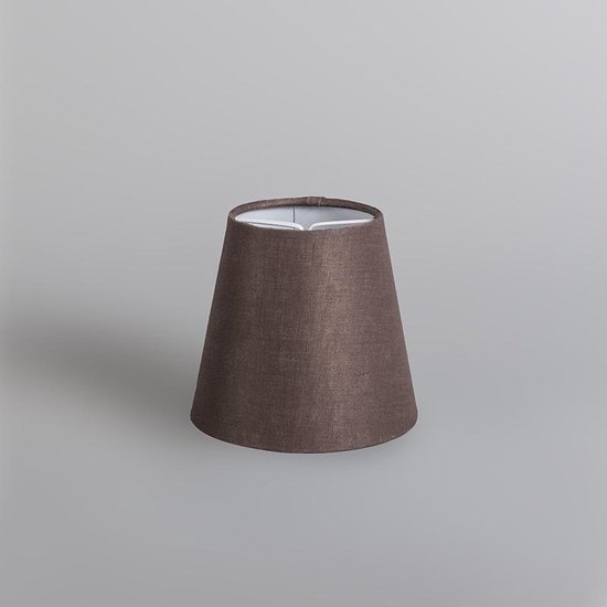 QAZQA klemkap - Lampenkap - 1 lichts - Ø 120 mm - Bruin -