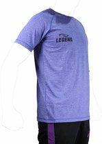 Legend Sports Dryfit Sportshirt Melange Blauw/grijs Maat M