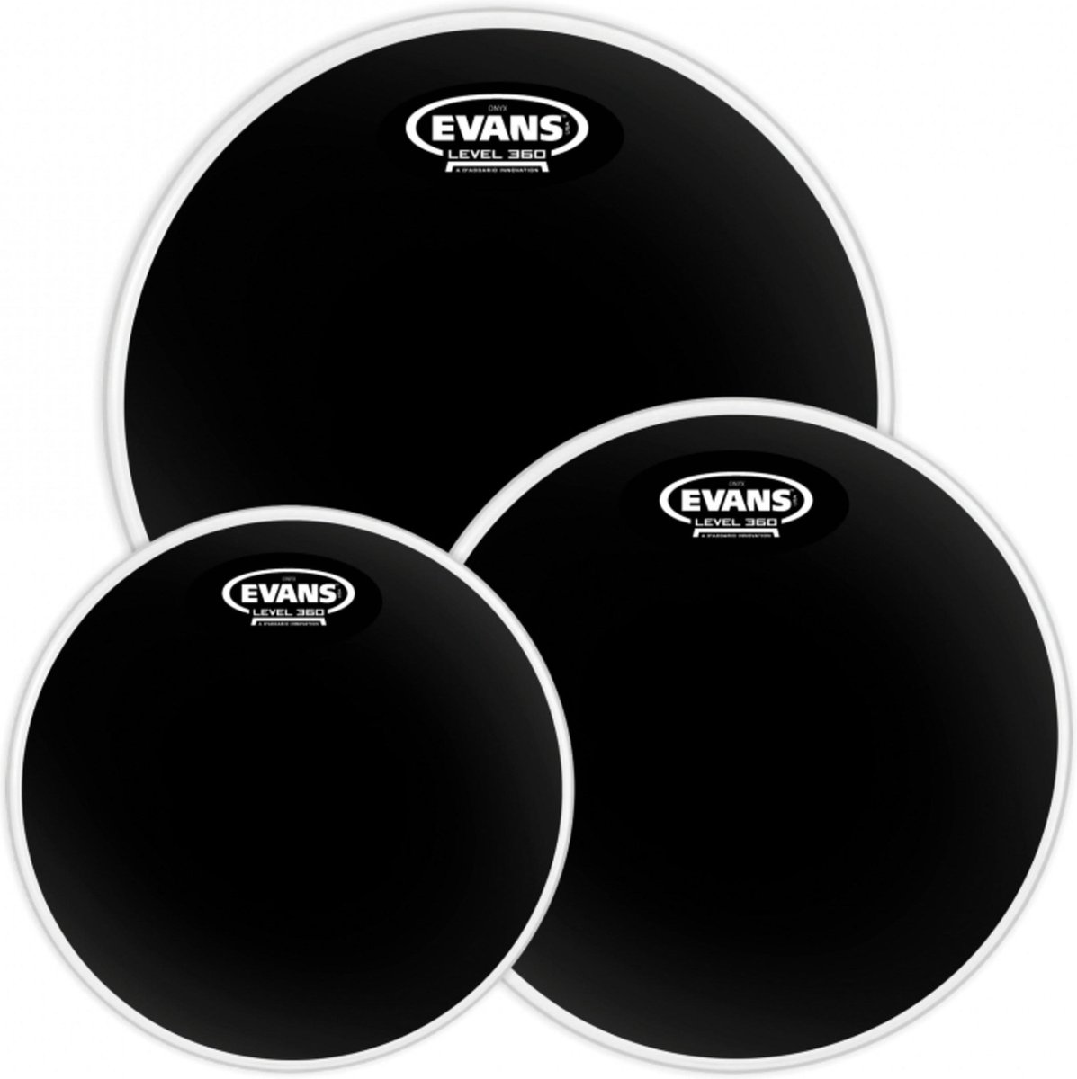 Evans zwart Chrome velSet standaard, 12",13",16" - Drumvellen set