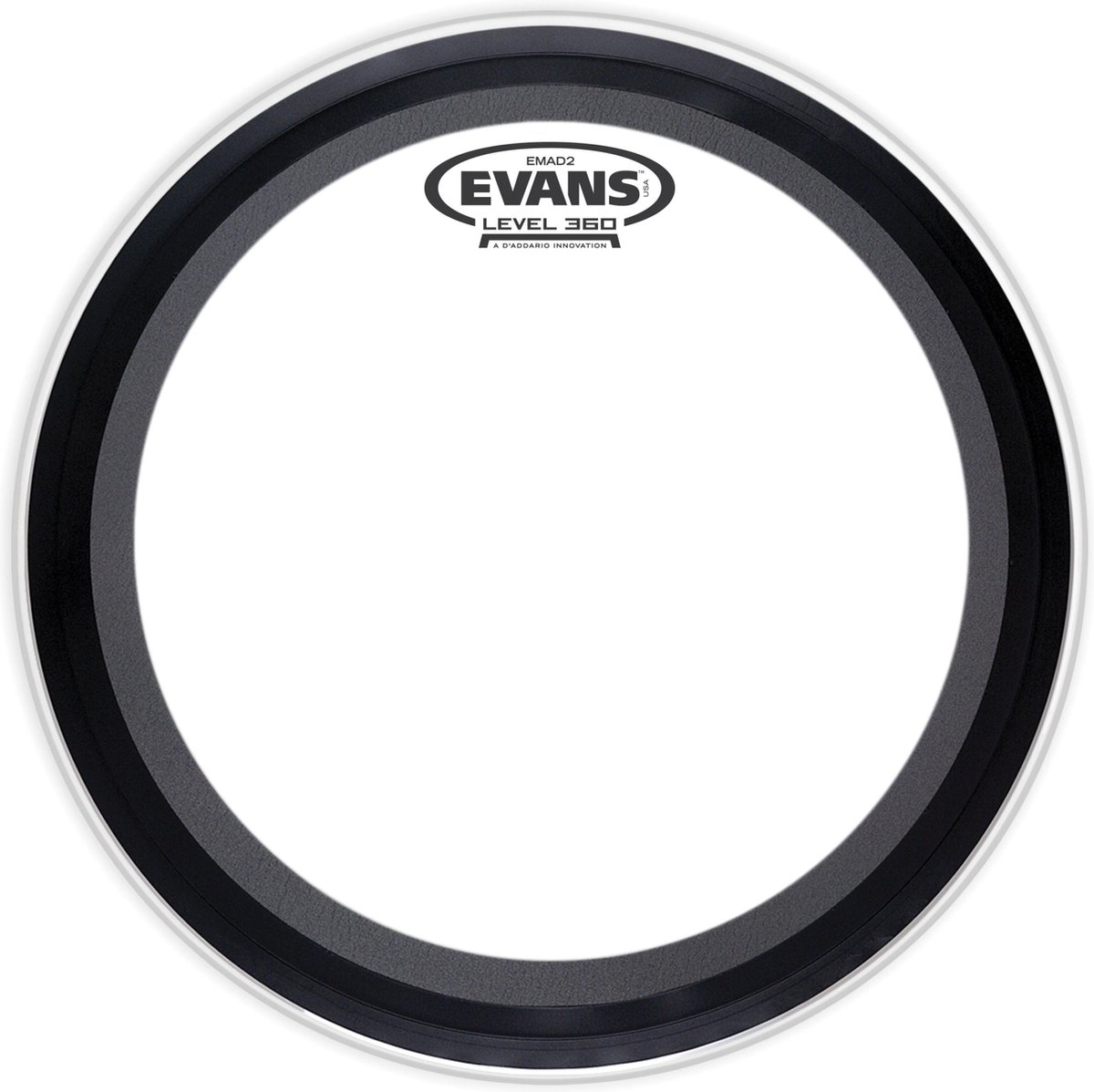 Evans EMAD2 Clear, 24", BD24EMAD2, bas Drum Batter - Bass drumvel
