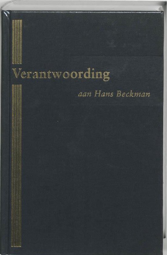 Verantwoording aan Hans Beckman - cover