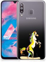 Geschikt voor Samsung Galaxy M30 Telefoonhoesje met Naam Horse Color