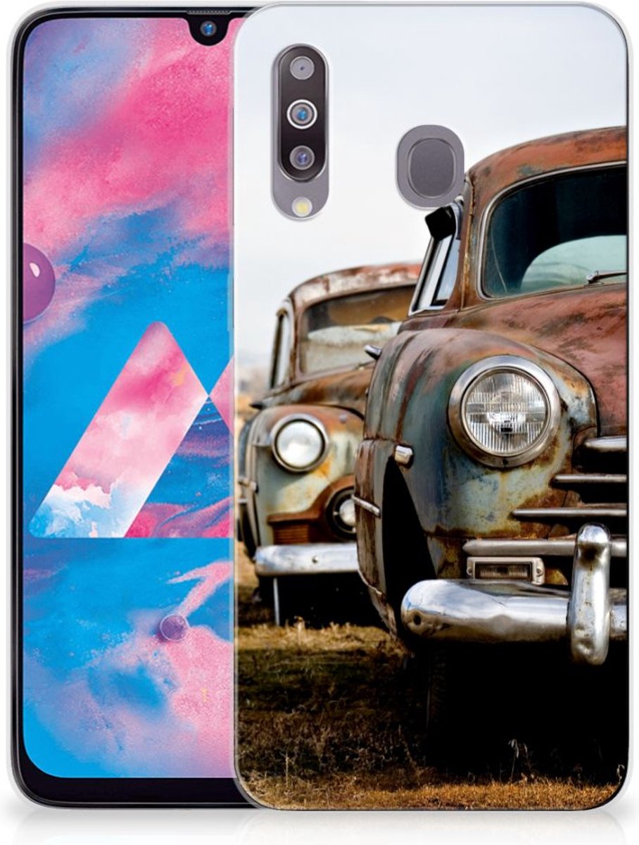 Samsung Galaxy M30 Siliconen Hoesje met foto Vintage Auto