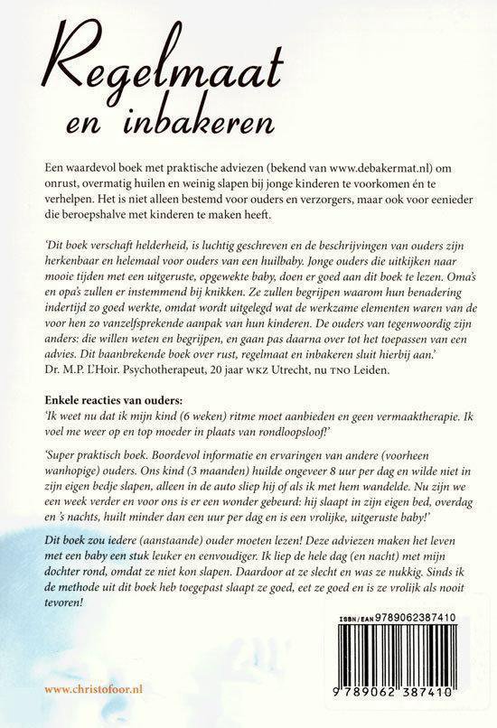 Boekomslag van 'Regelmaat en inbakeren' met een baby.