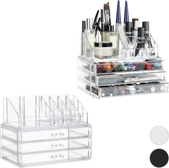 2 Kühlschrank Organizer Transparent - Lebensmittel Aufbewahrung 10,5x25x18cm