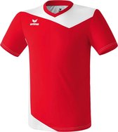Erima Glasgow Shirt Korte Mouw Kinderen - Rood / Wit | Maat: 128