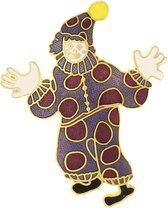 Behave® Broche clown paars emaille