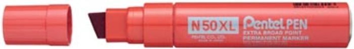 Pentel N50XL Permanente Marker Rood - Extra Dikke Stift