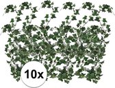 10x Groene klimop slinger plant Hedera Helix 180 cm - Kunstplanten/nepplanten - Woondecoraties