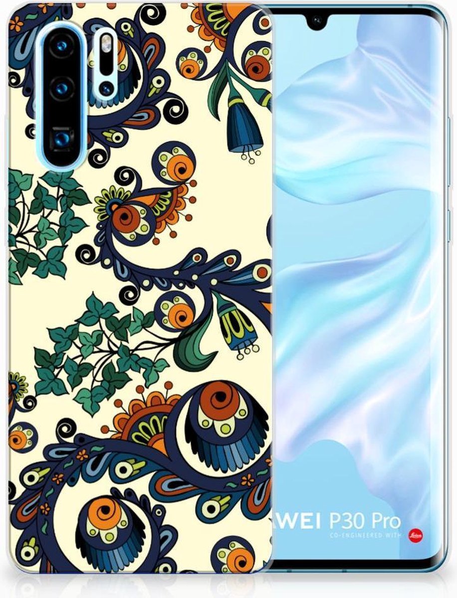 Siliconen Hoesje Huawei P30 Pro Barok Flower