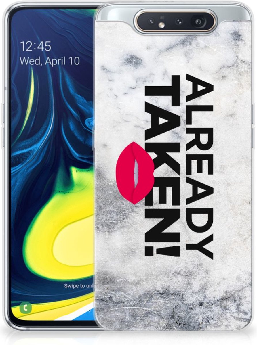Samsung Galaxy A80 Siliconen hoesje met naam Already Taken White