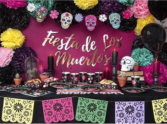 Day of the Dead/Fiesta de Los Muertos slinger goud DIY 160 cm - Dia de Los  Muertos -... | bol.com