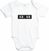 Rompertjes baby met tekst - Ice ice Baby - Romper wit - Maat 62/68