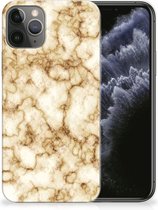 TPU Siliconen Hoesje Geschikt voor iPhone 11 Pro Marmer Goud