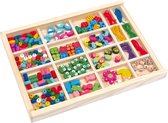 small foot - Threading Beads in a Wooden Box