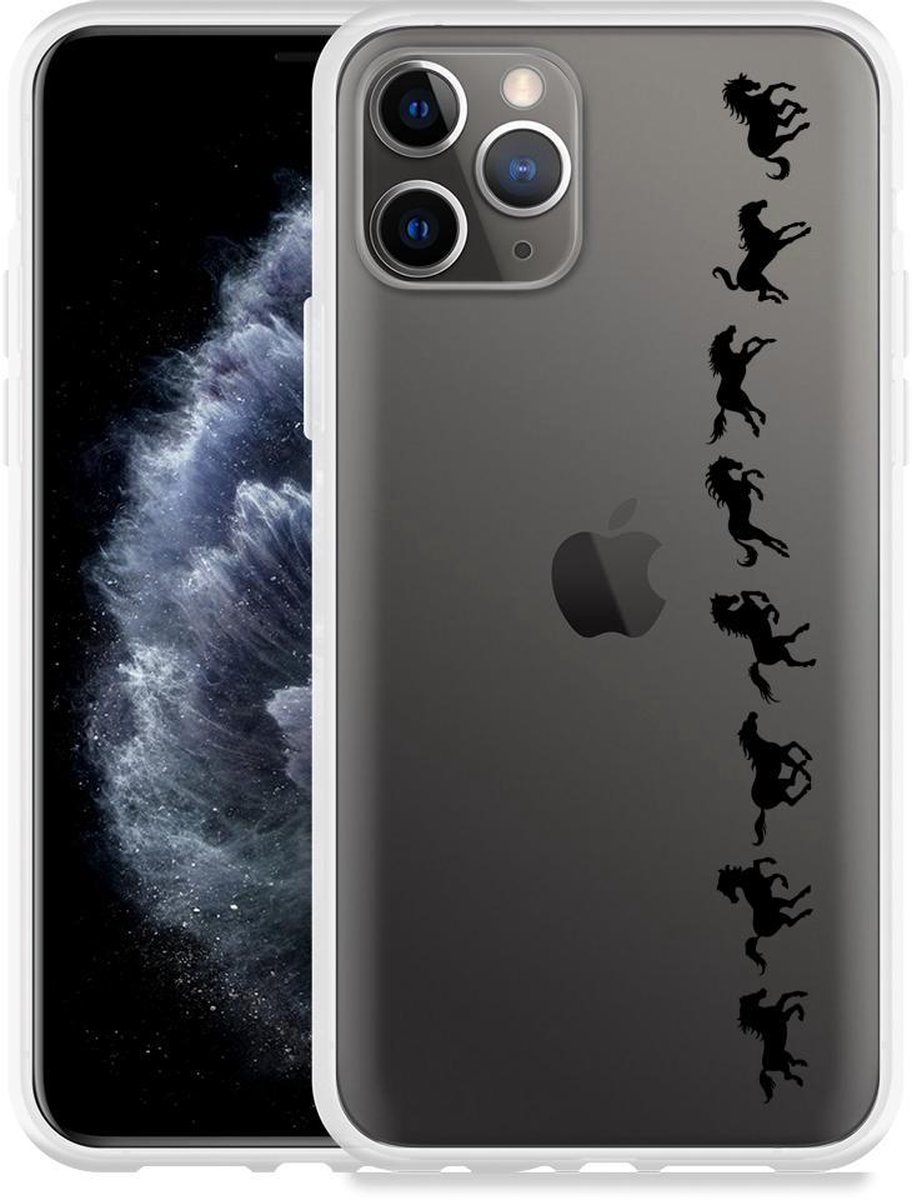 Hoesje geschikt voor iPhone 11 Pro Horses in Motion op Prijzenvolger.com