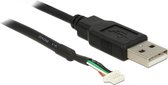 DeLOCK 95986 kabeladapter/verloopstukje USB 2.0 A 5-pin SMT Zwart