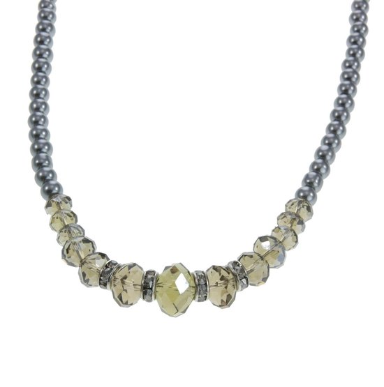 Collier de perles avec perles à facettes et pierres | bol.com