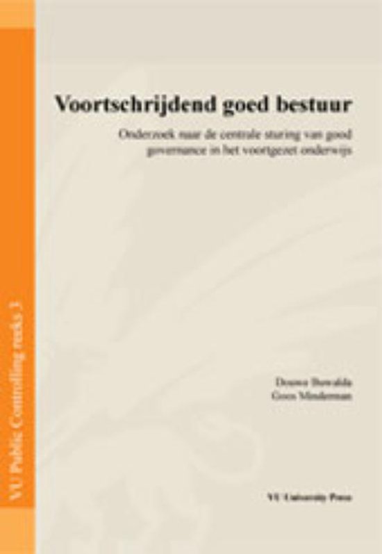 Cover van het boek 'Voortschrijdend goed bestuur / druk 1'