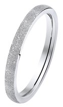 Lucardi - Stalen ring gediamanteerd 2,5mm