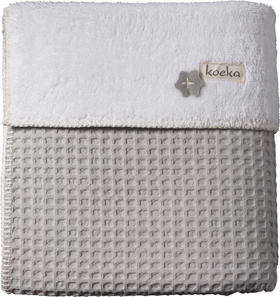 Koeka - Deken Ledikant Oslo 150x100 cm - Silver Grey/White