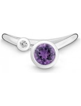 QUINN - Ring - Dames -  zilver 925 - Wess. (H) / piqué - Weite 56 - 021393633