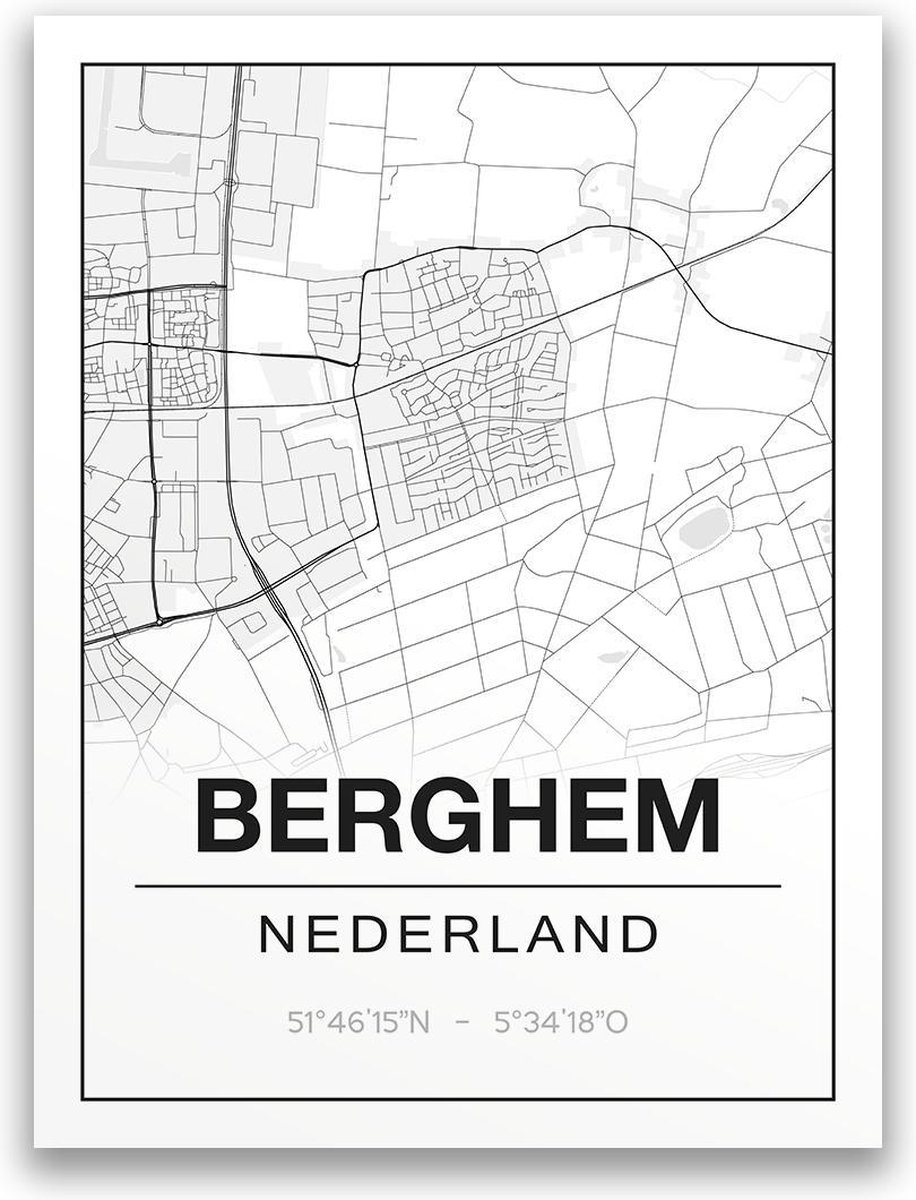 Poster/plattegrond BERGHEM - A4