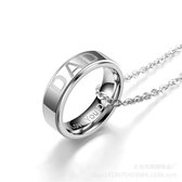 DAD - Leuke Ketting met Ring voor Ouders - Kind Ouder Set - Familie Cadeau - Vader Cadeau