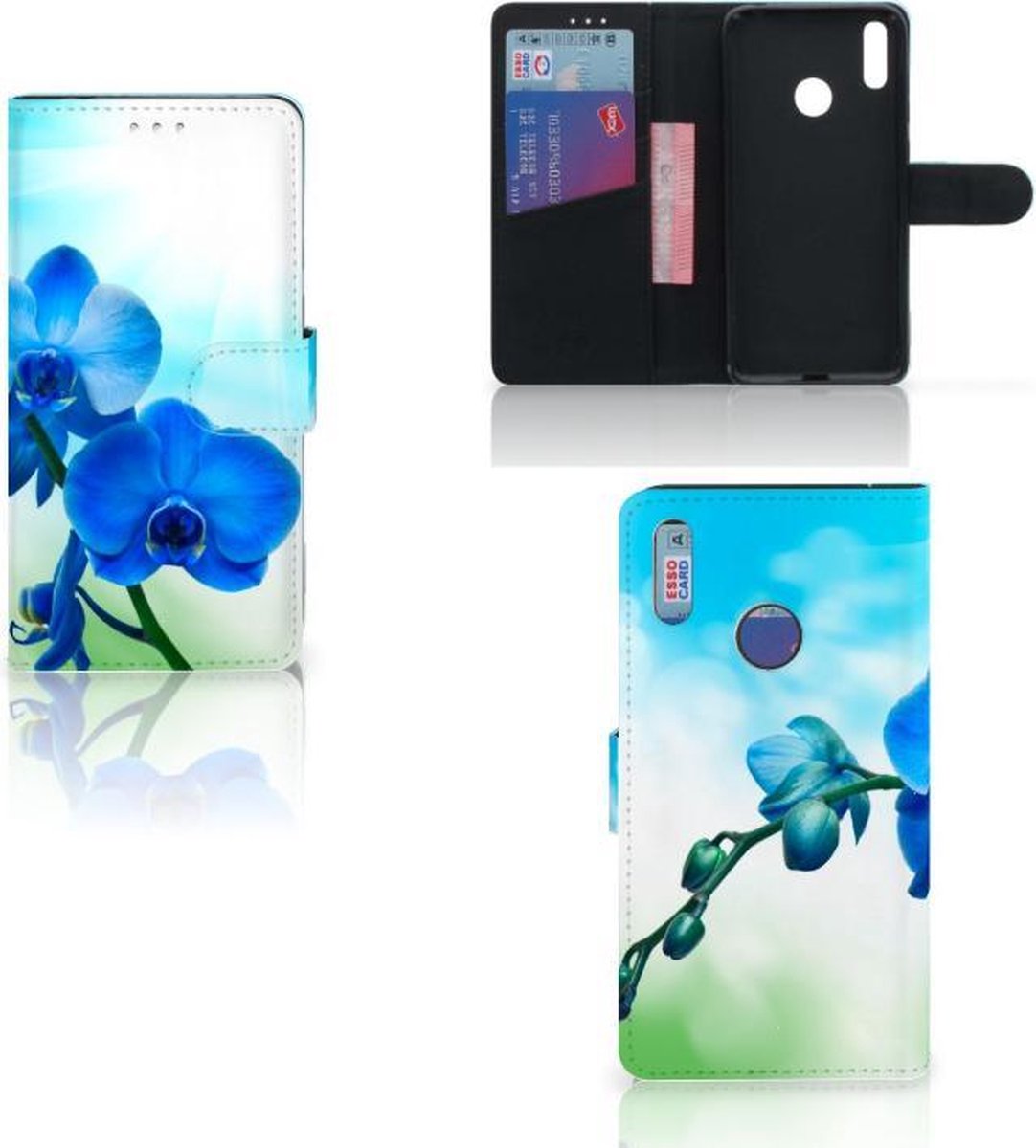 Huawei Y7 (2019) Hoesje Orchidee Blauw - Cadeau voor je Moeder